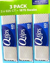 Qtips Cotton Swabs 3 Pack of 625 Count Total 1875 Swabs - $21.26
