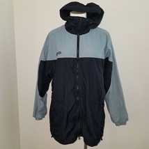 Columbia Sportswear Nylon Jacket Shell Black Blue Hooded Women Medium READ AS IS - £15.54 GBP