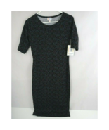 NWT LuLaRoe Julia Dress Black With Purple &amp; Blue Floral Design Size XS - $15.83