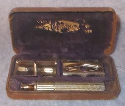 Vintage Antique Gillette Single Edge Razor with Box and Star Blade USA Made - £19.60 GBP