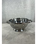 Stainless Steel Kitchen Colander Pasta Strainer Fruit &amp; Vegetable 9&quot; x 4.5&quot; - £12.63 GBP