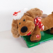Dan Dee Animated Singing Puppy Weiner Dog Plush Stuffed 3 Christmas Songs Kids - £15.13 GBP