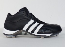 Adidas Signature Black &amp; White Baseball Cleats Softball Shoes Men&#39;s 15 NEW - $64.99
