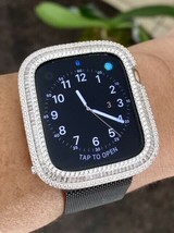 Bling Apple Watch Series 4/5/6/SE Bezel Face Sleeve Baguette Cubic Zirco... - £65.02 GBP