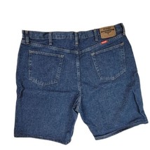 Wrangler Jean Shorts Mens 40 Blue Relaxed Fit Dark Wash 5 Pocket Casual ... - £11.16 GBP
