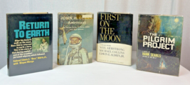 LOT OF 4 VTG NASA, SPACE, ASTRONAUT HC /DJ BOOKS - JOHN GLENN, 1ST ON TH... - $24.75