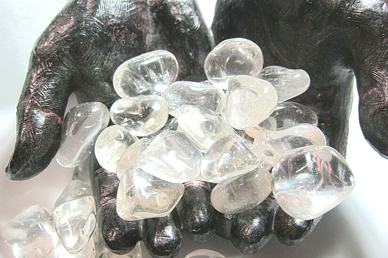 1X Rock Crystal Clear Quartz Tumbled Stone 25-30mm Grade A Healing Crystal - $1.93