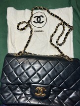 Authenticity Guarantee Chanel 1989-1991 Vintage Black Small Classic Double F... - £3,996.03 GBP