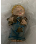 Vintage Miniature PVC Cherub Boy Angel With Stars Made In Italy - $7.92