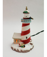 Hallmark Keepsake Ornament Candy Cane Lookout Lighthouse Magic Light Bli... - £15.46 GBP