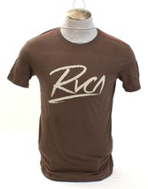 RVCA Signature Brown Vintage Wash Short Sleeve Tee T Shirt Men&#39;s NWT - £31.45 GBP