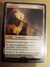Gimli's Axe Magic The Gathering Lord Of The Rings MTG 130 Artifact Red E... - $2.23