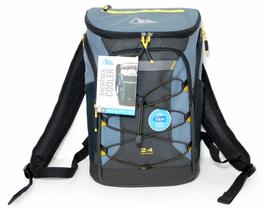 Arctic Zone Backpack Cooler 24 Can + Ice Holder, Black/Blue - £35.38 GBP