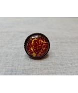 Large Brown Circular Ring, Snakeskin Illusion Design, Size 9 Vintage  - $183.74 MXN Large Brown Circular Ring, Snakeskin Illusion Design, Size 9 Vintage  - $183.74 MXN