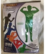 SPIRIT COSTUMES~Green SUPER SKINS HALLOWEEN COSTUME~Kids Size Large 10-12 - £23.97 GBP