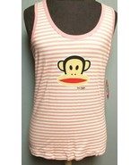 Womens Paul Frank Pink Stripe Tank Top Monkey Rare Size Small NEW NWT Fr... - £11.39 GBP