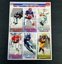 McDonalds 1993 Game Day Collector Cards Limited Edition NFL All Stars Uncut A-1 - $4.99