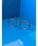 Metal wire rim GLASSES antique brass gold steampunk Victorian Round eye ... - $98.01
