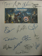The Avengers Signed Film Movie Screenplay Script X15 Autographs Chris Evans Hems - $19.99