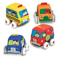 Melissa &amp; Doug K&#39;s Kids Pull-Back Vehicle Set - Soft Baby Toy Set With 4... - $29.50