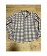 Ben Sherman Mens Plaid Long Sleeve Button Up Shirt XXL Purple White Punk... - $23.51