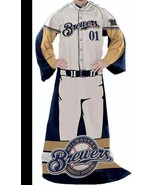 Milwaukee Brewers ~ Officially Licensed Comfy Throw Blanket ~ 48&quot; x 71&quot; - £29.43 GBP
