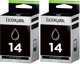 New Genuine Lexmark 14 2PK Ink Cartridges Box X Series X2600 Z Series Z2300 - £26.73 GBP