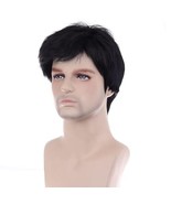 Men&#39;s Wig Short Curly Wig Men&#39;s Wigs with Bangs Natural Synthetic Full W... - €26,48 EUR