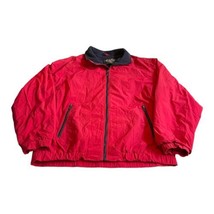 Red Fleece lined Eddie Bauer Red Coat Jacket Large Vintage Outdoor Outfi... - $37.39