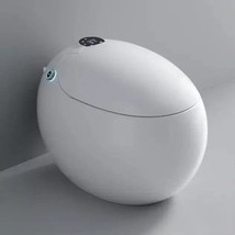 Deluxe Egg-Shaped Smart Toilet with Foot Flush and Warm Air Drying Fully Automat - £1,762.05 GBP+