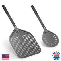 Joylongde 14/9in Aluminum Perforated Pizza Peel Turning Spatula Paddle f... - $79.96