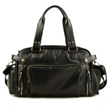 Men Travel Bags High Quality PU Leather Handbags Casual Vintage Shoulder Bag Lap - £58.80 GBP
