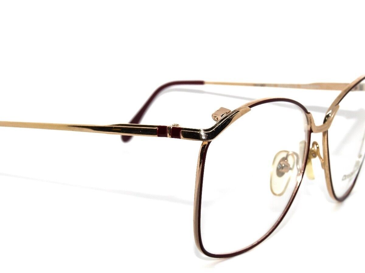 Optique Marquis Women&#39;s Eyeglasses Maroon VL-3 Gold Metal Frame Korea 57... - $19.99