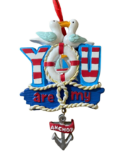 CBK You are my Anchor Resin Red White Blue Coastal Nautical Ornament 4.5 in - £7.43 GBP