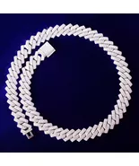 14MM Iced Out Miami Cuban Link Chain Necklace 24K Gold Plated Hip Hop Je... - $99.99+