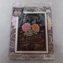 Welcome Friends Counted Cross Stitch Kit New Sealed Pkg Design Works 10&quot;... - $16.95
