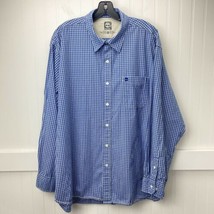 Timberland Plaid Button Up Shirt Sz XL Mens Casual Blue Long Sleeve Top ... - $15.99