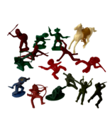 Plastic Figures Indians Army Cowboys Vintage Mid Century Toys Lot Of 15 ... - €9,79 EUR
