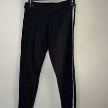 Victoria&#39;s Secret PINK black with sparkle stripe athletic leggings - $21.56