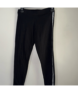 Victoria&#39;s Secret PINK black with sparkle stripe athletic leggings - $398.60 MXN