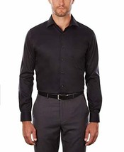 Big &amp; Tall Van Heusen BLACK Flex-Collar Dress Shirt - Mens XLT - 18 32/3B - £39.31 GBP