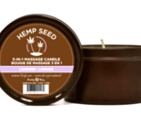 Earthly Body Hemp Seed 3-In-1 MASSAGE CANDLE (3 Piece Set ~ 3 Scents) 6 ... - $29.70