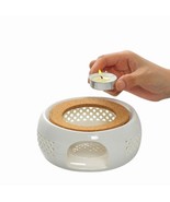 Ceramic Teapot Warmer with Tea Candle Holder Base Stove Tray Dish Tealight - £27.76 GBP+