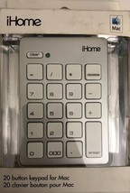 Brand New iHome Wired USB Numeric 20 Button Keypad for Mac (IMAC-A210S)-... - $14.73