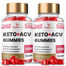 2 Pack Turbo Trim Keto ACV Gummies, Max Strength TurboTrim Supplement - $55.98