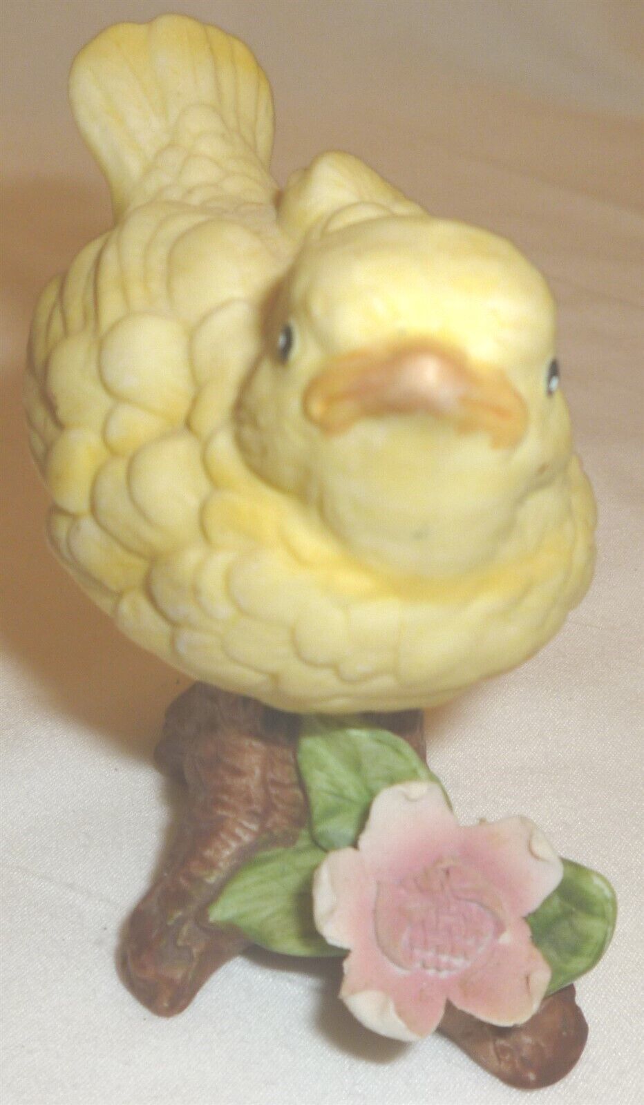 VINTAGE HOMCO HANDPAINTED BISQUE HANDPAINTED CANARY BIRD FIGURINE - $6.00