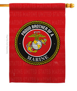 Proud Brother Marines House Flag Marine Corps 28 X40 Double-Sided Banner - £33.54 GBP