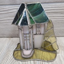 Stained Glass Victorian House Accent Light Lamp Night Cottage Core Boho NO LIGHT - £39.95 GBP