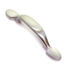 Vintage Silver Tone Stainless Look Cabinet Drawer Door Pull 5 3/4&quot; - £2.34 GBP