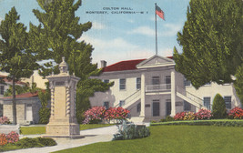 Vintage Postcard Linen A159 Colton Hall Monterey California Street View ... - $4.85